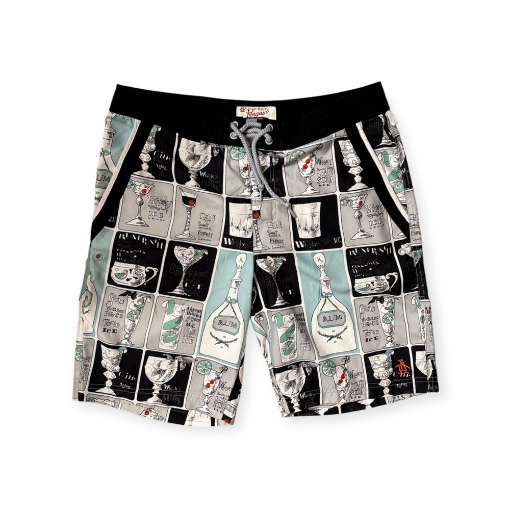Original Penguin Happy Hour Cocktails  Swim Shorts